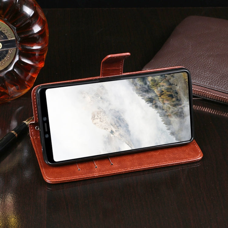 For Google Pixel 4 idewei Crazy Horse Texture Horizontal Flip Leather Case with Holder & Card Slots & Wallet(Dark Blue) - Google Cases by idewei | Online Shopping UK | buy2fix