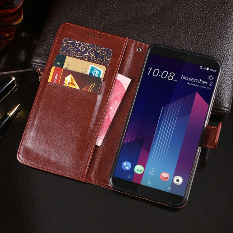 For HTC U11+ idewei Crazy Horse Texture Horizontal Flip Leather Case with Holder & Card Slots & Wallet(Dark Blue) - More Brand by idewei | Online Shopping UK | buy2fix