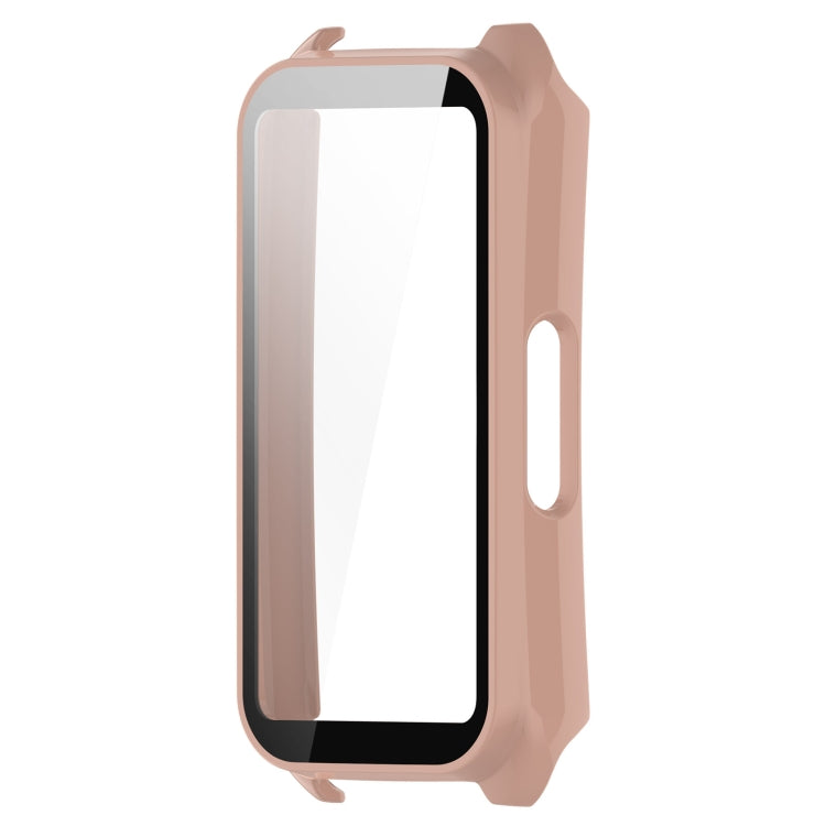 For Keep Band B4 PC+ Tempered Film Integrated Watch Protective Case(Pink) - Watch Case by buy2fix | Online Shopping UK | buy2fix