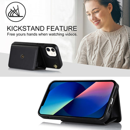 For iPhone 12 RFID Card Slot Phone Case with Long Lanyard(Black) - iPhone 12 / 12 Pro Cases by buy2fix | Online Shopping UK | buy2fix