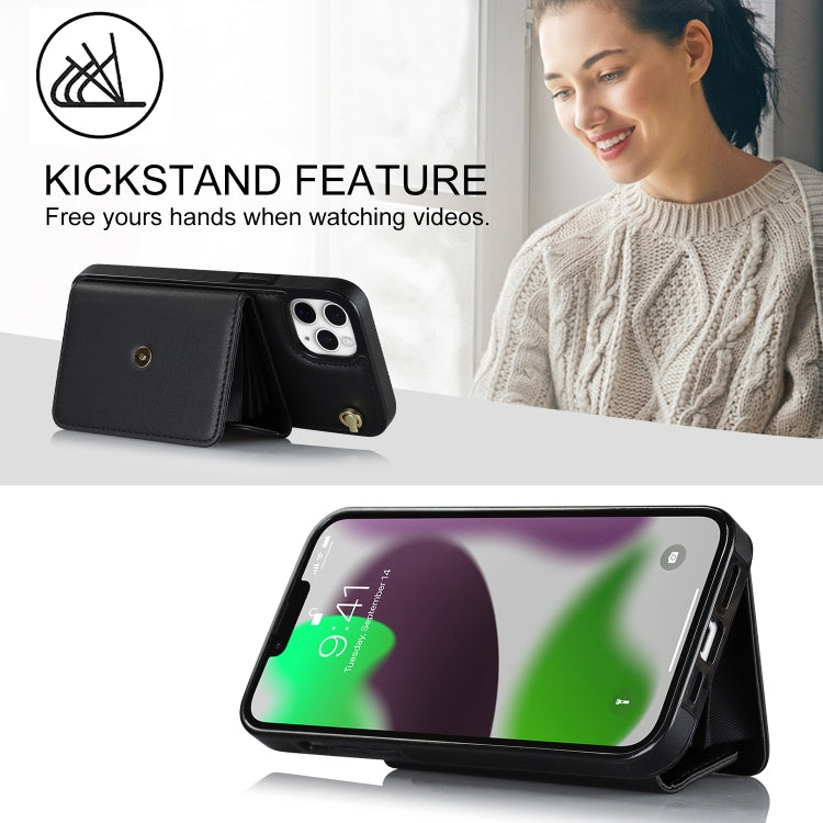 For iPhone 11 Pro Max RFID Card Slot Phone Case with Long Lanyard(Black) - iPhone 11 Pro Max Cases by buy2fix | Online Shopping UK | buy2fix