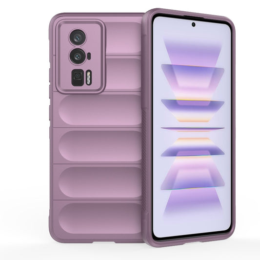 For Xiaomi Redmi K60 Magic Shield TPU + Flannel Phone Case(Purple) - Xiaomi Cases by buy2fix | Online Shopping UK | buy2fix