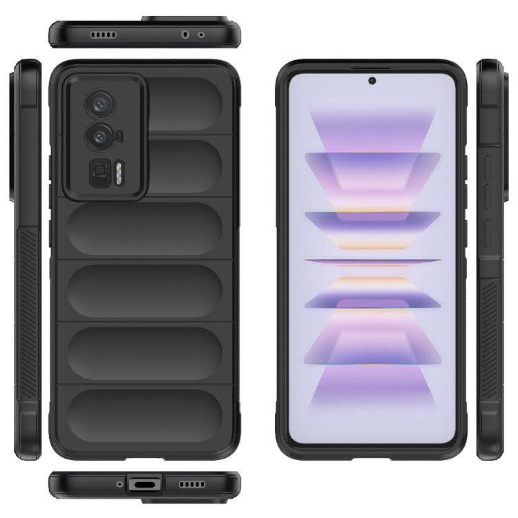 For Xiaomi Redmi K60 Pro Magic Shield TPU + Flannel Phone Case(Wine Red) by buy2fix