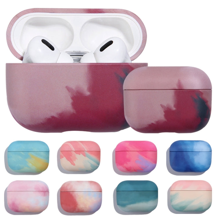 For AirPods Pro Ink Painting Water Sticker PC Earphone Case(Ink Yellow) - For AirPods Pro by buy2fix | Online Shopping UK | buy2fix