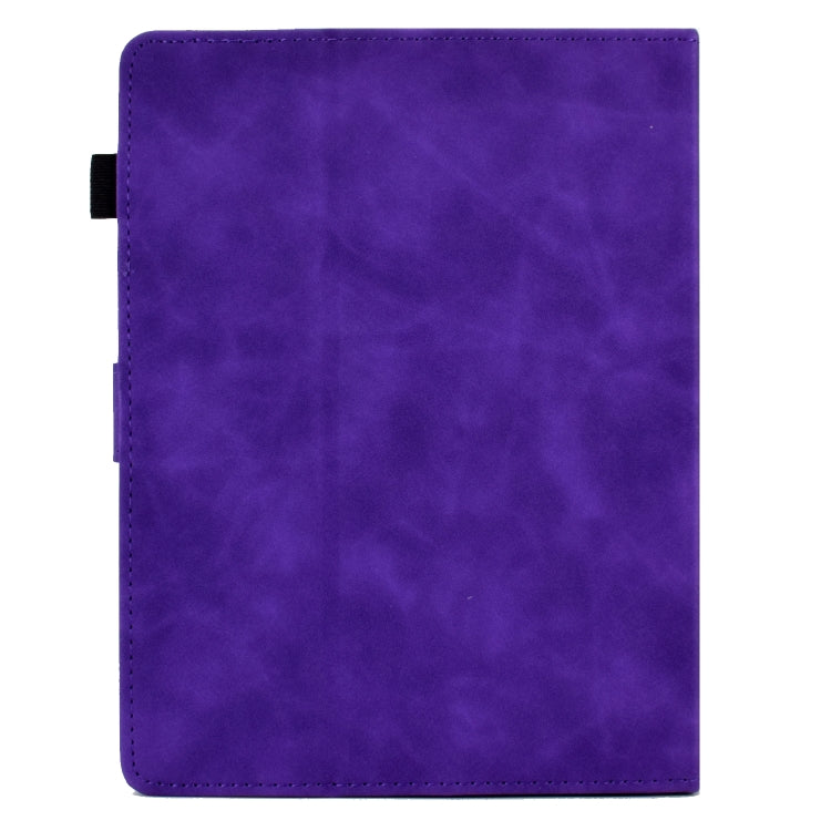 For 7 inch Tablets Peony Butterfly Embossed Leather Tablet Case(Purple) - 7 inch by buy2fix | Online Shopping UK | buy2fix