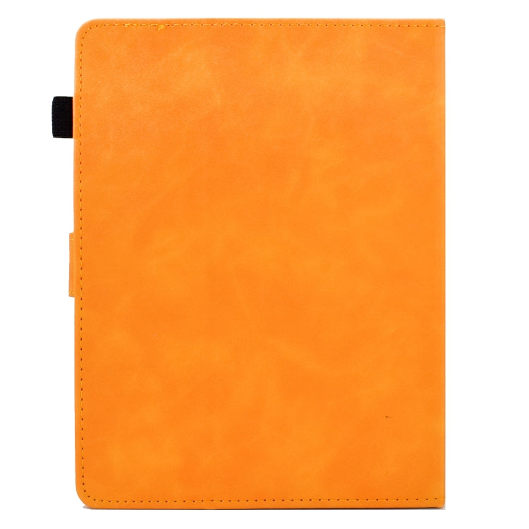 For 10 inch Tablets Peony Butterfly Embossed Leather Tablet Case(Khaki) - 10 - 11 inch by buy2fix | Online Shopping UK | buy2fix