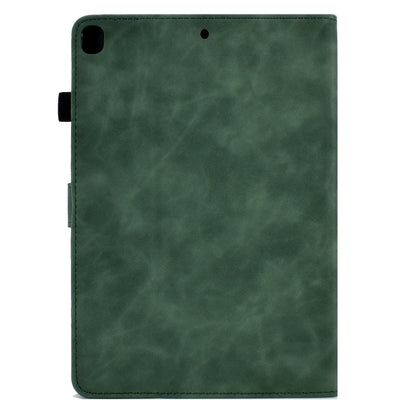 For Samsung Galaxy Tab A7 10.4 2020 T500 Peony Butterfly Embossed Leather Smart Tablet Case(Green) by buy2fix