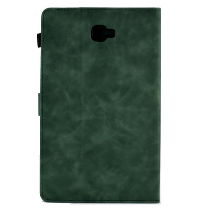 For Samsung Galaxy Tab A 10.1 2016 T580 Peony Butterfly Embossed Leather Smart Tablet Case(Green) by buy2fix