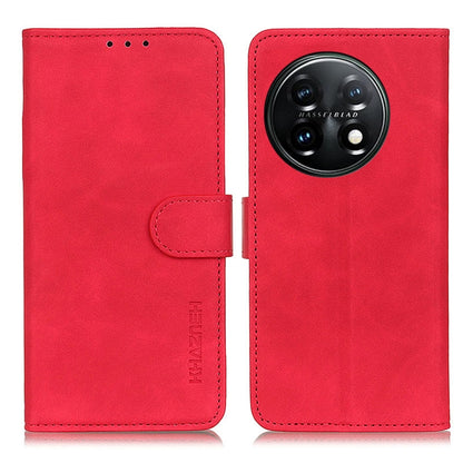 For OnePlus 11 5G KHAZNEH Retro Texture Flip Leather Phone Case(Red) - OnePlus Cases by buy2fix | Online Shopping UK | buy2fix