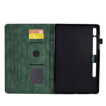 For Samsung Galaxy Tab S7 T870 / S8 X700 Rhombus Embossed Leather Smart Tablet Case(Green) by buy2fix