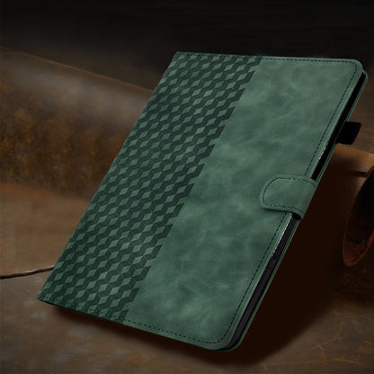 For Samsung Galaxy Tab S7 T870 / S8 X700 Rhombus Embossed Leather Smart Tablet Case(Green) by buy2fix