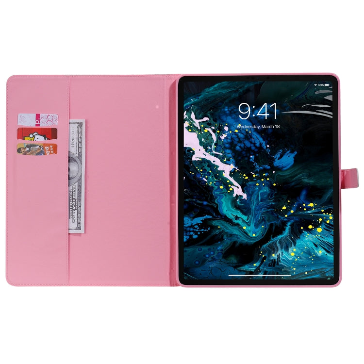 For iPad Pro 12.9 (2020) 3D Colored Drawing Horizontal Flip Leather Tablet Case with Holder & Card Slot & Wallet(Red Rose) - iPad Pro 12.9 (2020) Cases by buy2fix | Online Shopping UK | buy2fix