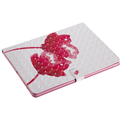 For iPad Pro 12.9 (2020) 3D Colored Drawing Horizontal Flip Leather Tablet Case with Holder & Card Slot & Wallet(Red Rose) - iPad Pro 12.9 (2020) Cases by buy2fix | Online Shopping UK | buy2fix
