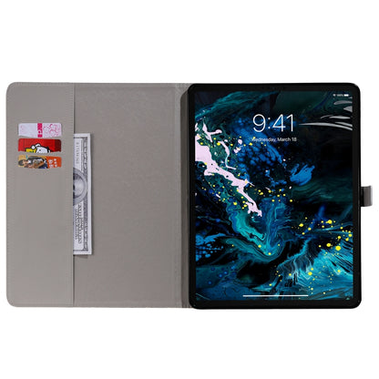 For iPad Pro 12.9 (2020) 3D Colored Drawing Horizontal Flip Leather Tablet Case with Holder & Card Slot & Wallet(Pink Butterfly) - iPad Pro 12.9 (2020) Cases by buy2fix | Online Shopping UK | buy2fix