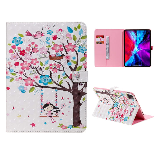 For iPad Pro 11 (2020) 3D Colored Drawing Horizontal Flip Leather Tablet Case with Holder & Card Slot & Wallet(Girl Under The Tree) - iPad Pro 11 (2020) Cases by buy2fix | Online Shopping UK | buy2fix
