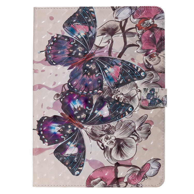 For iPad Pro 11 (2020) 3D Colored Drawing Horizontal Flip Leather Tablet Case with Holder & Card Slot & Wallet(Black Butterfly) - iPad Pro 11 (2020) Cases by buy2fix | Online Shopping UK | buy2fix