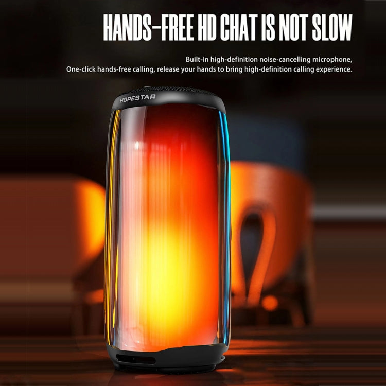 HOPESTAR P49 Tone Pulse RGB Light Waterproof Bluetooth Speaker(Grey) - Desktop Speaker by HOPESTAR | Online Shopping UK | buy2fix