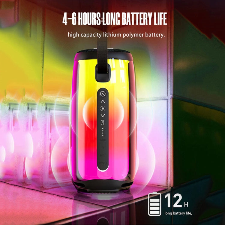 HOPESTAR P49 Tone Pulse RGB Light Waterproof Bluetooth Speaker(Blue) - Desktop Speaker by HOPESTAR | Online Shopping UK | buy2fix