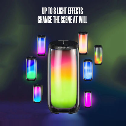 HOPESTAR P49 Tone Pulse RGB Light Waterproof Bluetooth Speaker(Blue) - Desktop Speaker by HOPESTAR | Online Shopping UK | buy2fix