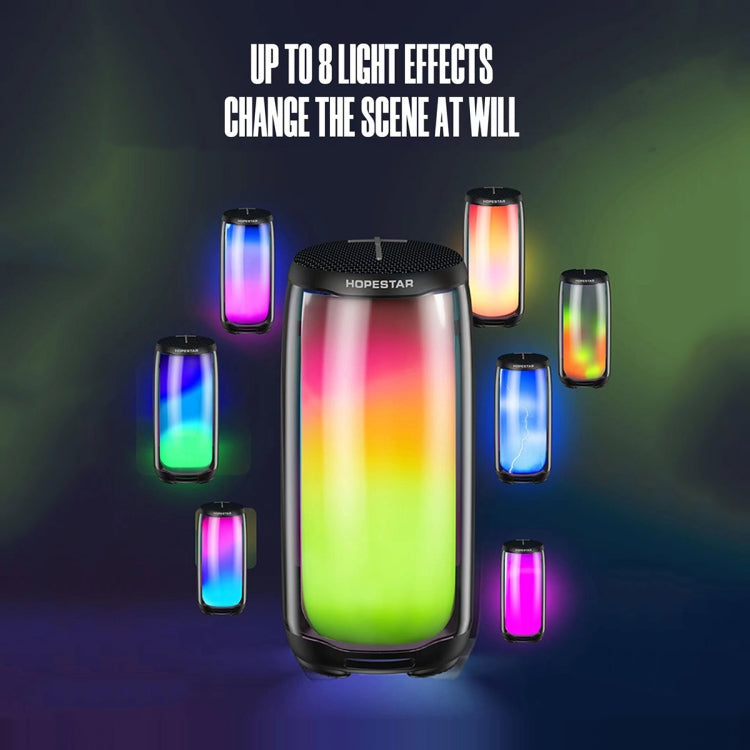 HOPESTAR P49 Tone Pulse RGB Light Waterproof Bluetooth Speaker(Grey) - Desktop Speaker by HOPESTAR | Online Shopping UK | buy2fix