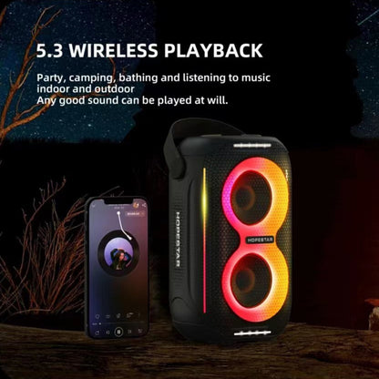 HOPESTAR Party200 mini Portable Tone Pulse RGB Light Bluetooth Speaker(Black) - Waterproof Speaker by HOPESTAR | Online Shopping UK | buy2fix