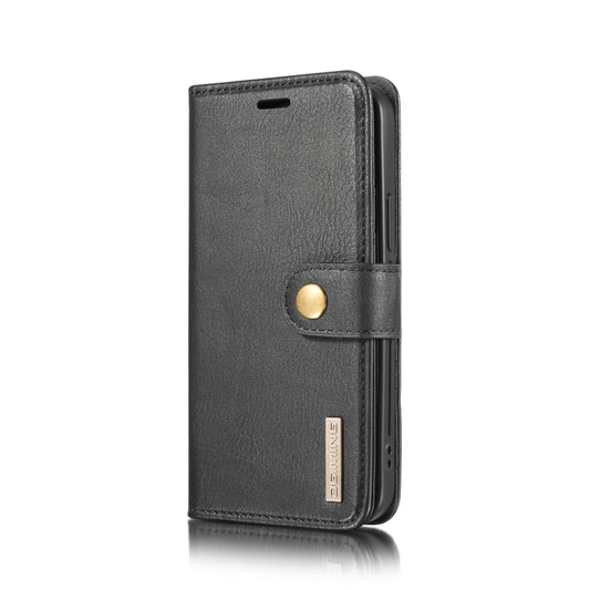 For iPhone 12/12 Pro DG.MING Crazy Horse Texture Detachable Magnetic Leather Case(Black) by DG.MING