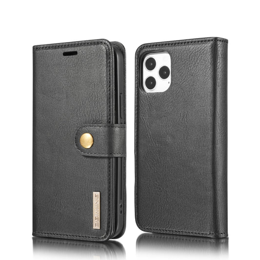 For iPhone 12 Pro Max DG.MING Crazy Horse Texture Detachable Magnetic Leather Case(Black) by DG.MING