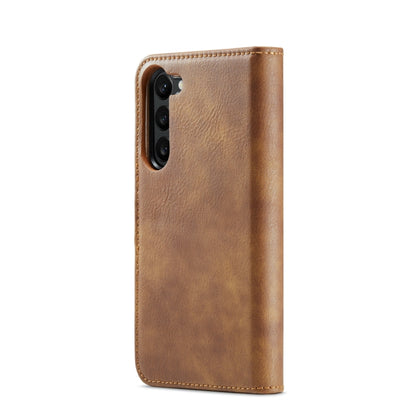 For Samsung Galaxy S23 5G DG.MING Crazy Horse Texture Detachable Magnetic Leather Case(Brown) by DG.MING
