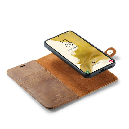 For Samsung Galaxy S23 5G DG.MING Crazy Horse Texture Detachable Magnetic Leather Case(Brown) by DG.MING