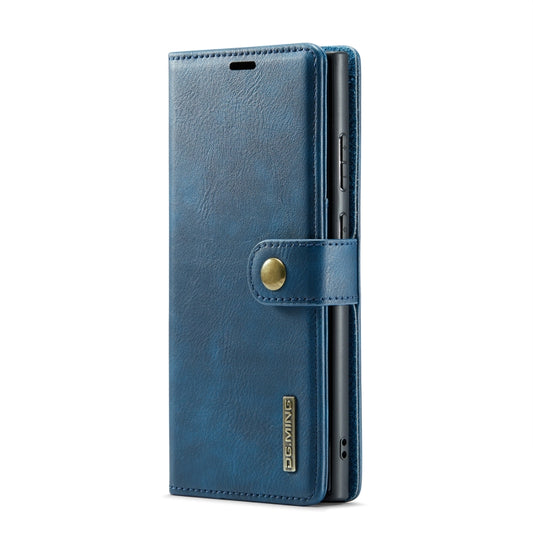 For Samsung Galaxy S23 Ultra 5G DG.MING Crazy Horse Texture Detachable Magnetic Leather Case(Blue) by DG.MING