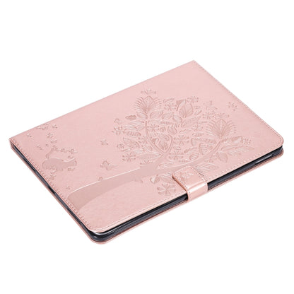 For iPad Pro 11 (2020) Pressed Printing Cat and Tree Pattern Horizontal Flip Leather Tablet Case with Holder & Card Slots & Wallet(Rose Gold) - iPad Pro 11 (2020) Cases by buy2fix | Online Shopping UK | buy2fix