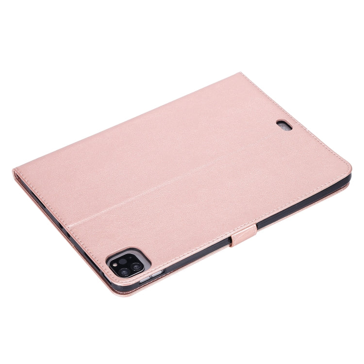 For iPad Pro 11 (2020) Pressed Printing Cat and Tree Pattern Horizontal Flip Leather Tablet Case with Holder & Card Slots & Wallet(Rose Gold) - iPad Pro 11 (2020) Cases by buy2fix | Online Shopping UK | buy2fix