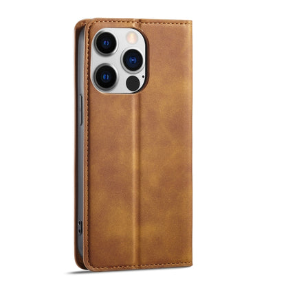 For iPhone 14 Pro Max Forwenw Dream Series Oil Edge Strong Magnetism Leather Phone Case(Brown) - iPhone 14 Pro Max Cases by Forwenw | Online Shopping UK | buy2fix