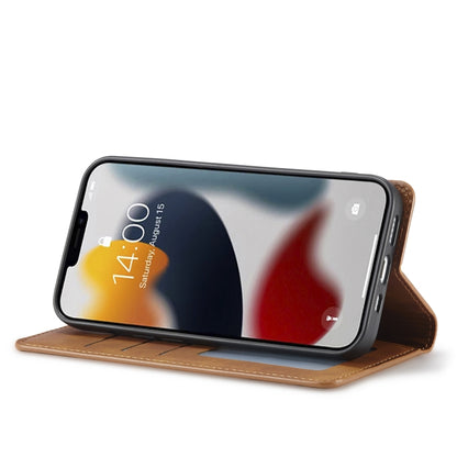 For iPhone 14 Pro Max Forwenw Dream Series Oil Edge Strong Magnetism Leather Phone Case(Brown) - iPhone 14 Pro Max Cases by Forwenw | Online Shopping UK | buy2fix