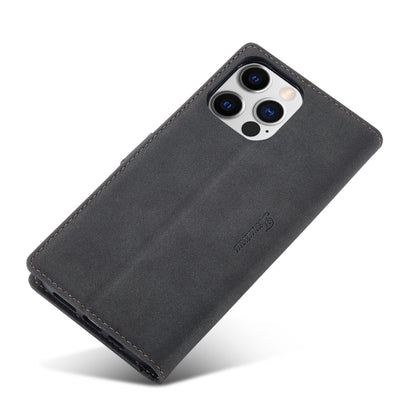 For iPhone 14 Plus Forwenw F1 Series Matte Strong Magnetism Leather Phone Case(Black) - iPhone 14 Plus Cases by Forwenw | Online Shopping UK | buy2fix