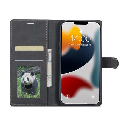 For iPhone 14 Pro Max Forwenw F1 Series Matte Strong Magnetism Leather Phone Case(Black) - iPhone 14 Pro Max Cases by Forwenw | Online Shopping UK | buy2fix