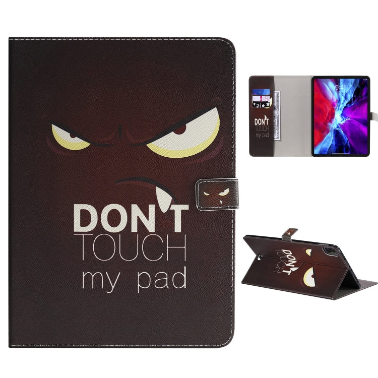 For iPad Pro 12.9 (2020) Colored Drawing Horizontal Flip Leather Tablet Case with Holder & Card Slot & Wallet(Eye) - iPad Pro 12.9 (2020) Cases by buy2fix | Online Shopping UK | buy2fix