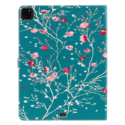 For iPad Pro 12.9 (2020) Colored Drawing Horizontal Flip Leather Tablet Case with Holder & Card Slot & Wallet(Apricot Blossom Tree) - iPad Pro 12.9 (2020) Cases by buy2fix | Online Shopping UK | buy2fix