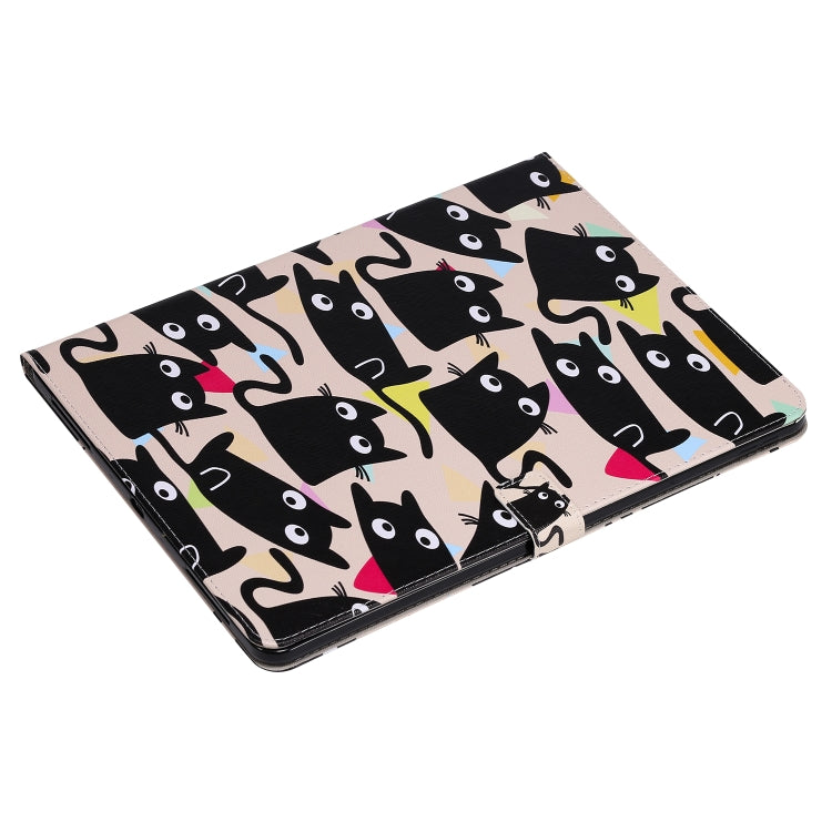 For iPad Pro 12.9 (2020) Colored Drawing Horizontal Flip Leather Tablet Case with Holder & Card Slot & Wallet(Kitty) - iPad Pro 12.9 (2020) Cases by buy2fix | Online Shopping UK | buy2fix