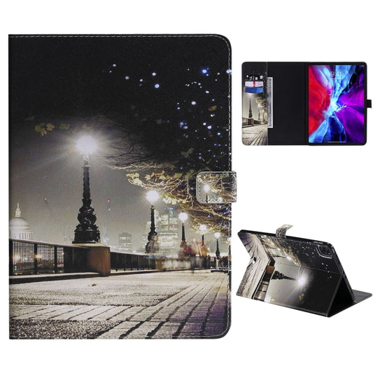For iPad Pro 12.9 (2020) Colored Drawing Horizontal Flip Leather Tablet Case with Holder & Card Slot & Wallet(Cityscape) - iPad Pro 12.9 (2020) Cases by buy2fix | Online Shopping UK | buy2fix