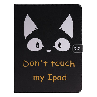 For iPad Pro 12.9 (2020) Colored Drawing Horizontal Flip Leather Tablet Case with Holder & Card Slot & Wallet(Cat Ears) - iPad Pro 12.9 (2020) Cases by buy2fix | Online Shopping UK | buy2fix