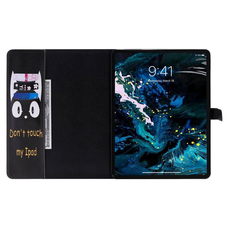 For iPad Pro 12.9 (2020) Colored Drawing Horizontal Flip Leather Tablet Case with Holder & Card Slot & Wallet(Cat Ears) - iPad Pro 12.9 (2020) Cases by buy2fix | Online Shopping UK | buy2fix