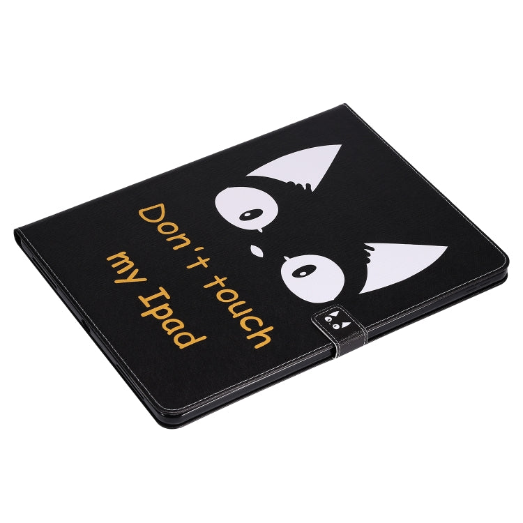 For iPad Pro 12.9 (2020) Colored Drawing Horizontal Flip Leather Tablet Case with Holder & Card Slot & Wallet(Cat Ears) - iPad Pro 12.9 (2020) Cases by buy2fix | Online Shopping UK | buy2fix
