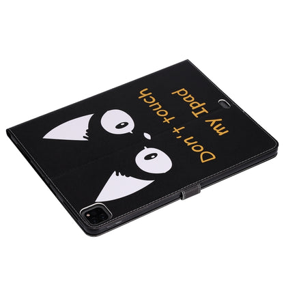 For iPad Pro 12.9 (2020) Colored Drawing Horizontal Flip Leather Tablet Case with Holder & Card Slot & Wallet(Cat Ears) - iPad Pro 12.9 (2020) Cases by buy2fix | Online Shopping UK | buy2fix