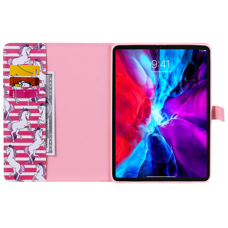 For iPad Pro 11 (2020) Colored Drawing Horizontal Flip Leather Tablet Case with Holder & Card Slot & Wallet(Horse) - iPad Pro 11 (2020) Cases by buy2fix | Online Shopping UK | buy2fix