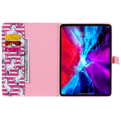 For iPad Pro 11 (2020) Colored Drawing Horizontal Flip Leather Tablet Case with Holder & Card Slot & Wallet(Horse) - iPad Pro 11 (2020) Cases by buy2fix | Online Shopping UK | buy2fix