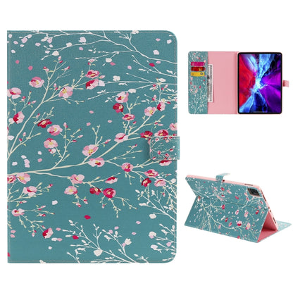 For iPad Pro 11 (2020) Colored Drawing Horizontal Flip Leather Tablet Case with Holder & Card Slot & Wallet(Apricot Blossom Tree) - iPad Pro 11 (2020) Cases by buy2fix | Online Shopping UK | buy2fix