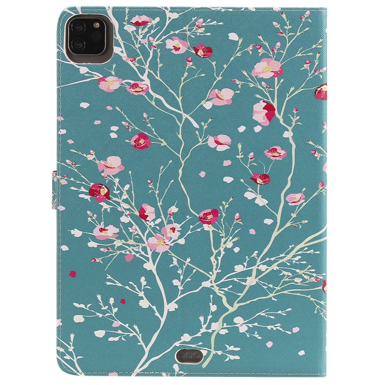 For iPad Pro 11 (2020) Colored Drawing Horizontal Flip Leather Tablet Case with Holder & Card Slot & Wallet(Apricot Blossom Tree) - iPad Pro 11 (2020) Cases by buy2fix | Online Shopping UK | buy2fix