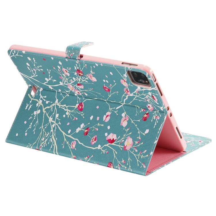 For iPad Pro 11 (2020) Colored Drawing Horizontal Flip Leather Tablet Case with Holder & Card Slot & Wallet(Apricot Blossom Tree) - iPad Pro 11 (2020) Cases by buy2fix | Online Shopping UK | buy2fix