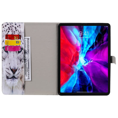 For iPad Pro 11 (2020) Colored Drawing Horizontal Flip Leather Tablet Case with Holder & Card Slot & Wallet(White Leopard) - iPad Pro 11 (2020) Cases by buy2fix | Online Shopping UK | buy2fix